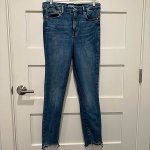 Good American raw hem jeans